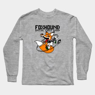 FOXHOUND pixel art MGS logo #1 Long Sleeve T-Shirt